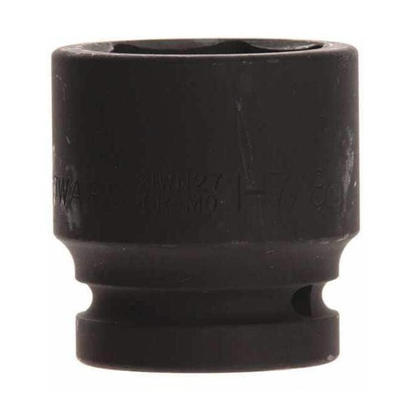 1 in Drive Impact Socket 1 7/8 in Size 6 pt Standard Depth, Black Oxide