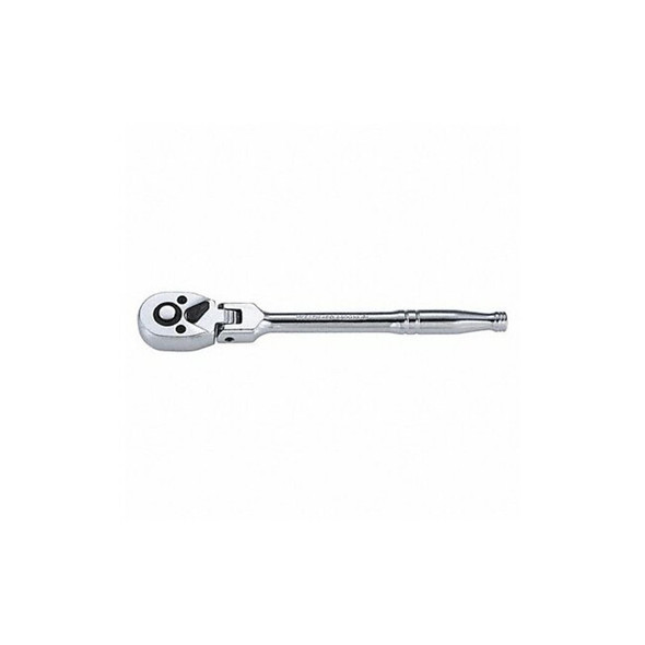 1/4" Drive 72 Geared Teeth Pear Head Style Hand Ratchet, 7-1/4" L, Chrome Finish