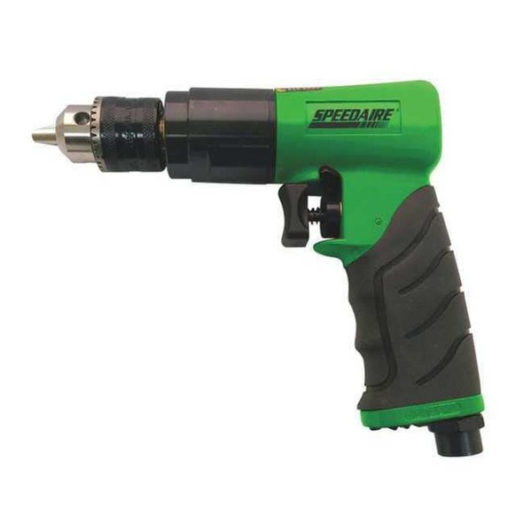 Speedaire Air-Powered Drill, 1/4 in, NPT, Keyed 48MA04