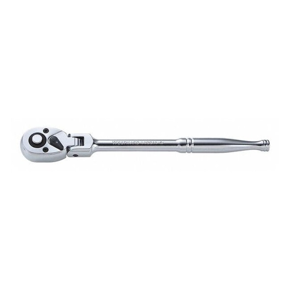 3/8" Drive 72 Geared Teeth Pear Head Style Hand Ratchet, 9-5/8" L, Chrome Finish