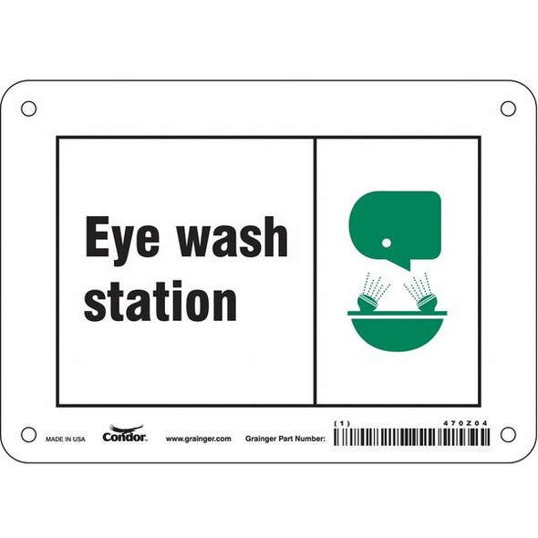 Condor Safety Sign,5 in x 7 in,Polyethylene 470Z04