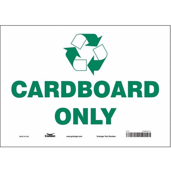Cardboard Only, 14 in W x 10 in H, Horizontal Rectangle, Vinyl, 468U11