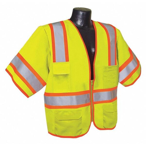 Condor High Visibility Vest,Yellow/Green,2XL 53YP46