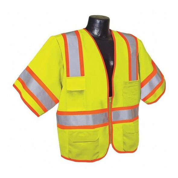 Condor High Visibility Vest,Yellow/Green,4XL 53YP48