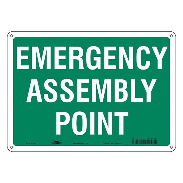 Condor Safety Sign,14" Wx10" H,0.032" Thickness 465P65