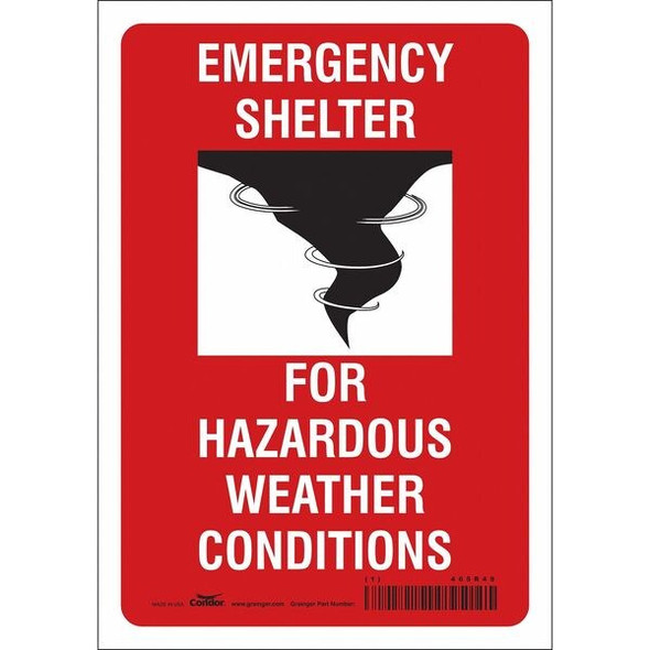Safety Sign, 10 in Height, 7 in Width, Vinyl, Horizontal Rectangle, English