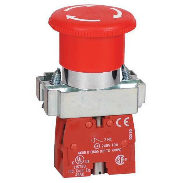 Dayton EmergencyStopPushButton,NonIllum,Red,1NC 30G253