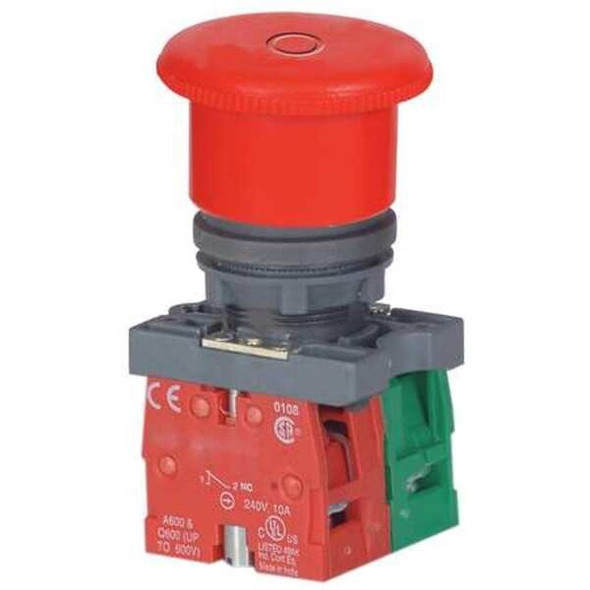 Dayton EmergncyStpPushButtn,NonIllm,Red,1NO/1NC 30G250