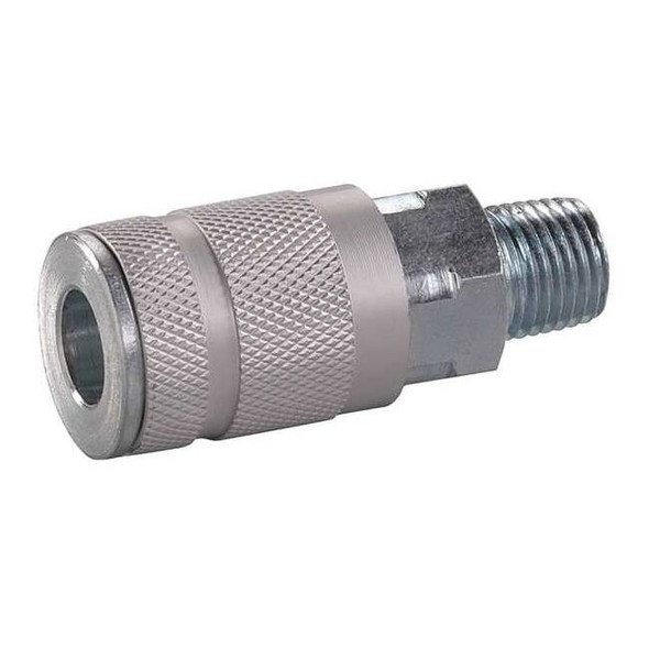 Speedaire Coupler Body,(M)NPT,1/4,Zinc Pltd Steel 30E655
