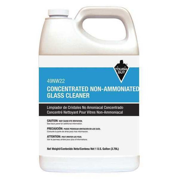 Tough Guy Liquid Glass and Surface Cleaner, 1 gal., Blue, Unscented, Jug 49NW22