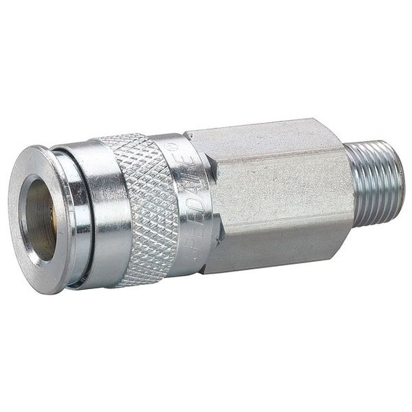 Speedaire Coupler Body, (M)NPT, 1/4, Brass/Steel 30E719