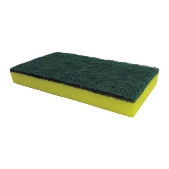 Westward Sponge Scrubber,9x4-1/2 In,Green/Yellow 13A761