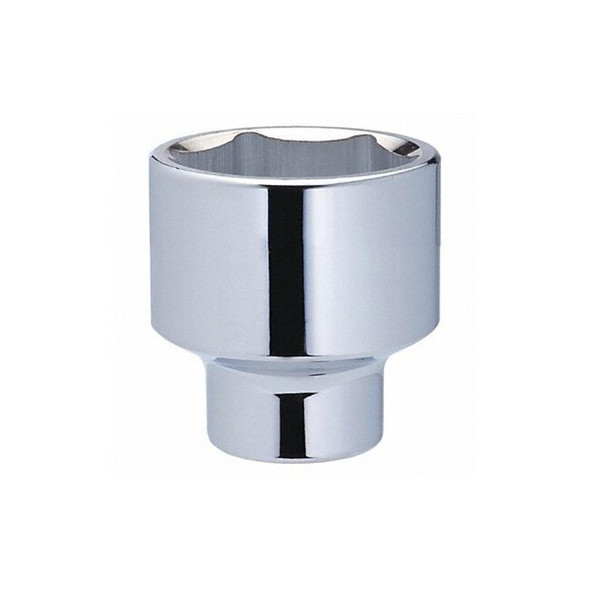 WESTWARD 3/4 in Drive, 1-5/8" SAE Socket, 6 Points,  Steel, Chrome, 1 5/8 in