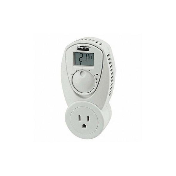 Dayton Portable Heat Tstat,Digital,NP,35/5C 15F626 Dayton Portable Heat Tstat,Digital,NP,35/5C 15F626