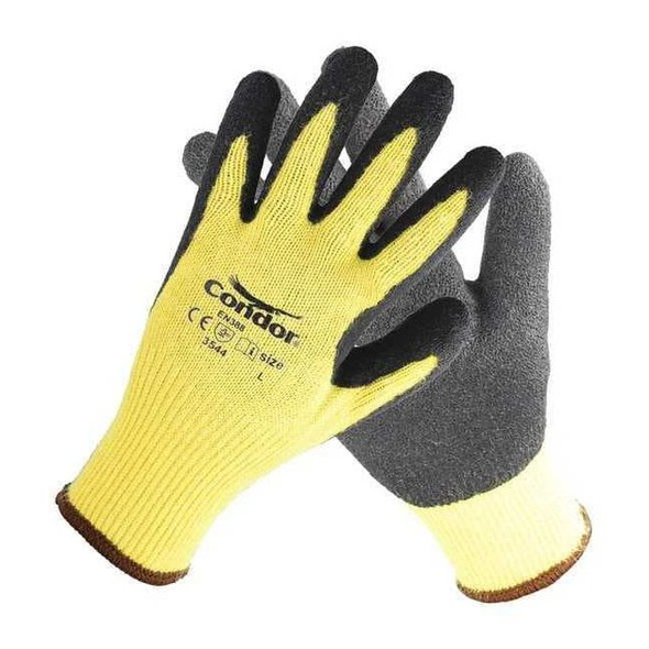 Cut Resistant Coated Gloves, Cut Level A5 ,Dipped ,Latex ,Rough ,S 1 PR