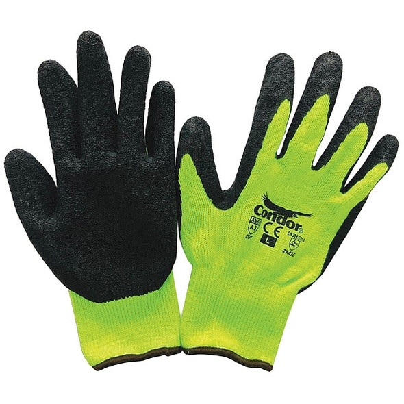 Cut Resistant Coated Gloves, Cut Level A3 ,Dipped ,Latex ,Rough ,S 1 PR