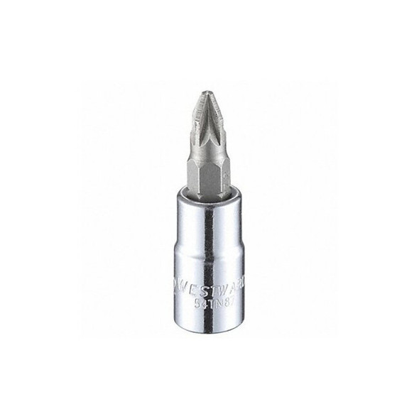 Westward Socket Bit, Steel, 1/4 in, TpSz #2 54TN87 Westward Socket Bit, Steel, 1/4 in, TpSz #2 54TN87