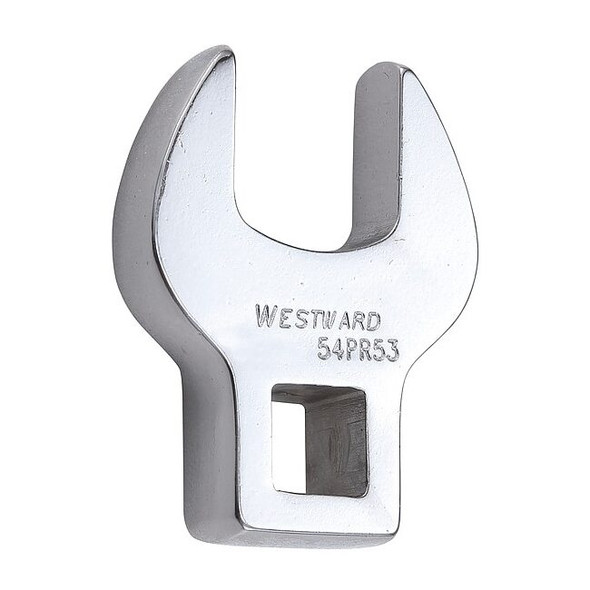 3/8" Drive, Metric 17mm Crowfoot Socket Wrench, Open End Head, Chrome Finish