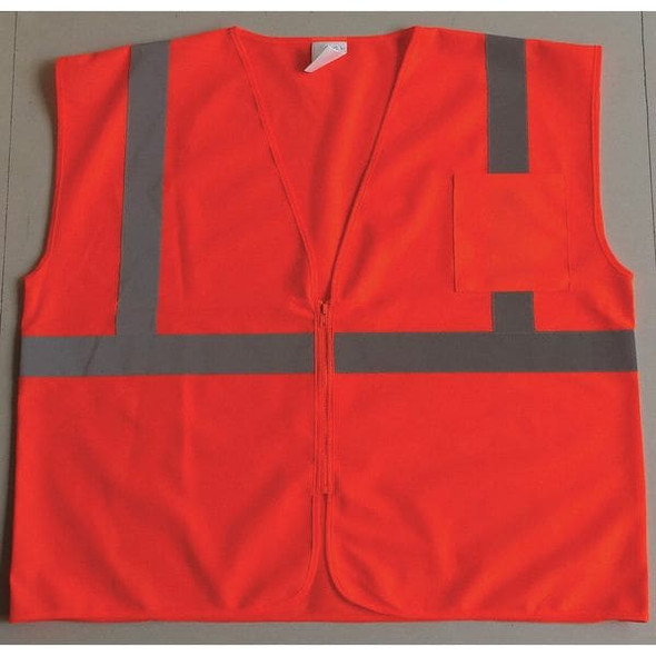 Condor U-Block Vest, Class2 Orange/Red, 5XL 53YL39 Condor U-Block Vest, Class2 Orange/Red, 5XL 53YL39