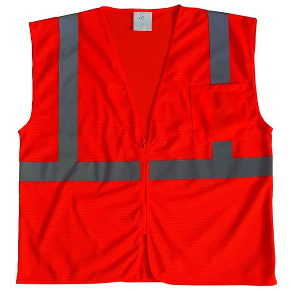 Condor U-Block Vest, Class2 Orange/Red, 5XL 53YL15 Condor U-Block Vest, Class2 Orange/Red, 5XL 53YL15