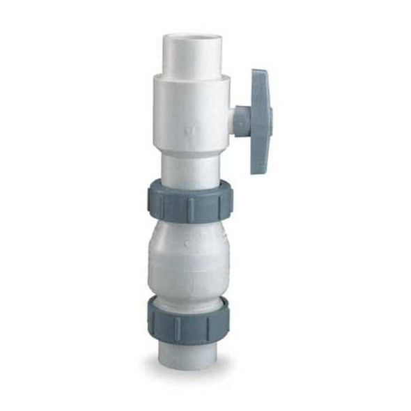Dayton 1-1/2" Socket PVC Ball Check Valve 4RG92