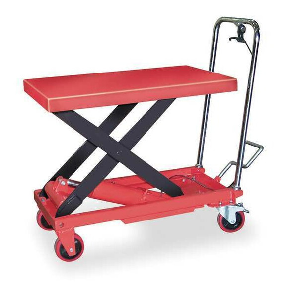Dayton Scissor Lift Cart, 1000 lb. Cap, 19-1/2"W, 32"L 6W803
