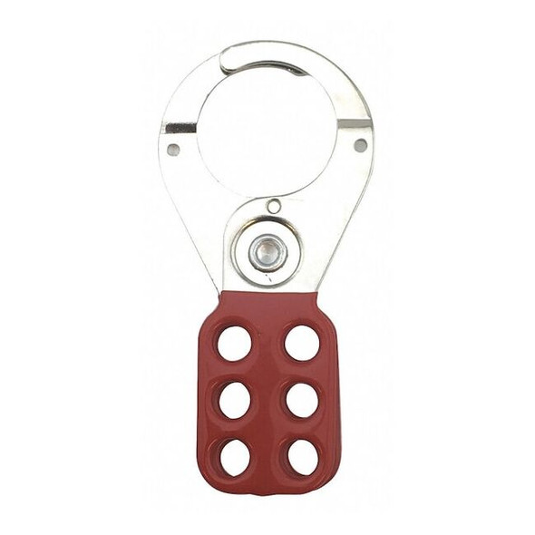 Lockout Hasp, Standard Hasp, Steel, Snap-On, Max Number of Padlocks - 6, Red
