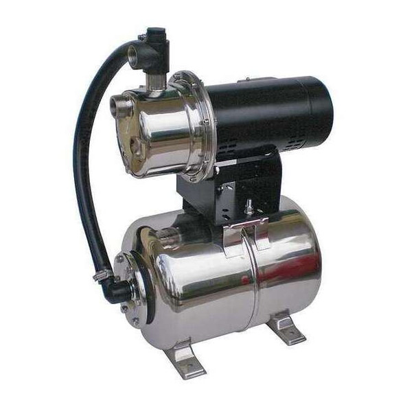 Dayton Shallow Well Jet Pump, SS, 3/4 HP 4HFA3