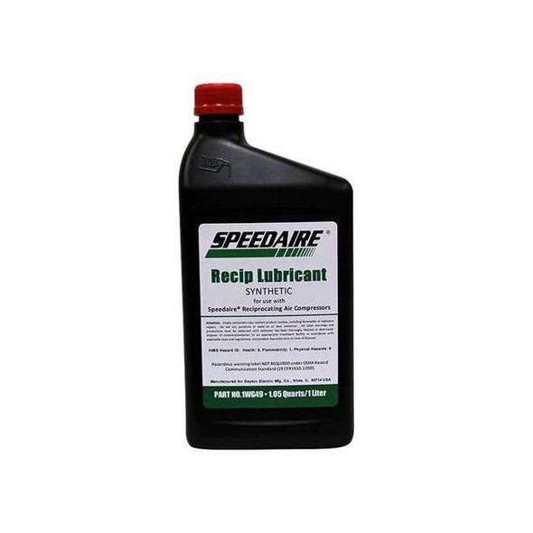 Speedaire Compressor Oil,1 qt, Bottle 1WG49