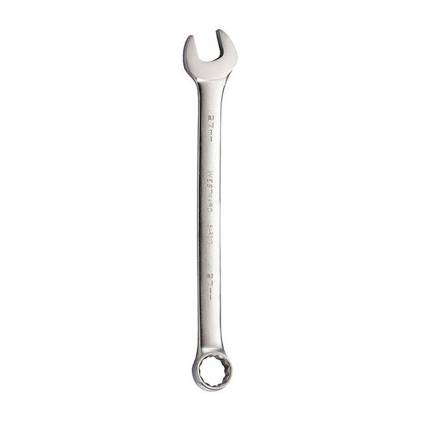 Westward Combination Wrench,27mm,Metric,Satin 54RZ17