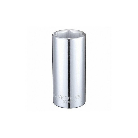 Westward Socket, Steel, Chrome, 1 1/8 in 53YU95 Westward Socket, Steel, Chrome, 1 1/8 in 53YU95