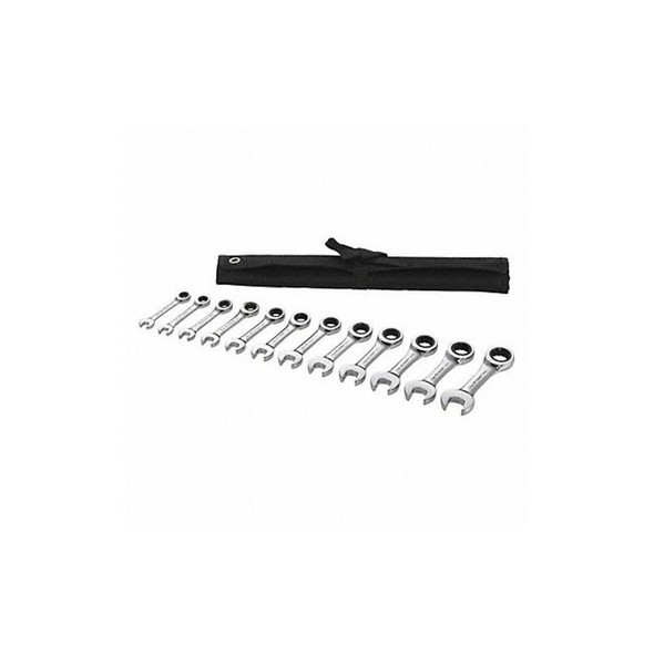 Westward Ratcheting Wrench Set,Metric,12 pcs. 54DG31