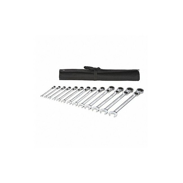 Westward Combo Wrench St,Steel,Fll Plish,Flexible 54DG28