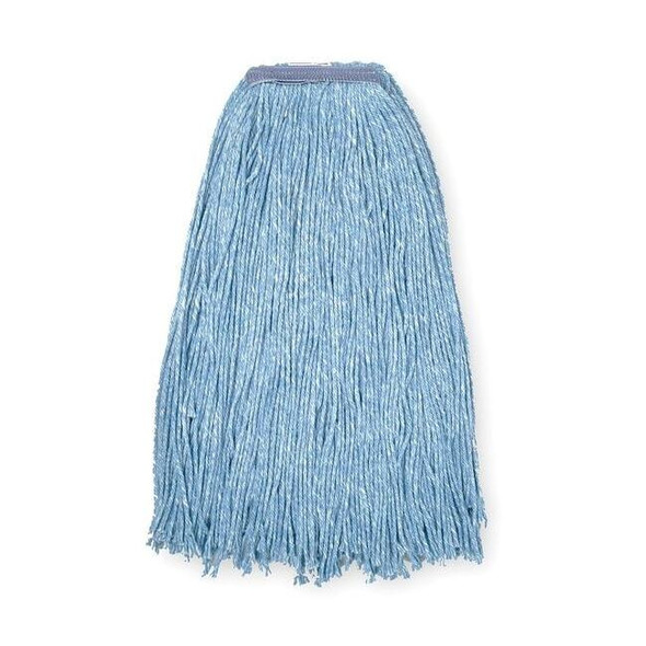 1 in String Wet Mop, 24 oz Dry Wt, Slide On Connection, Cut-End, Blue, Cotton