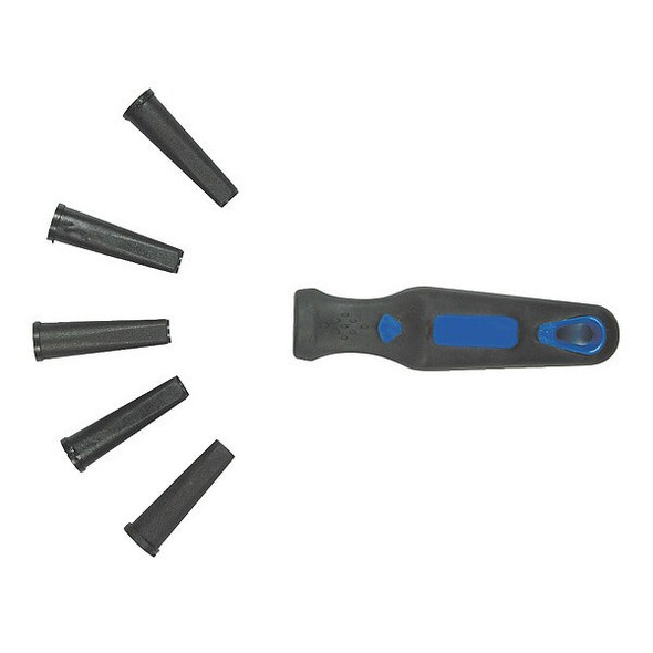 Westward File Handle,4 In L,Rubber,Ergo Handle 1NFW5