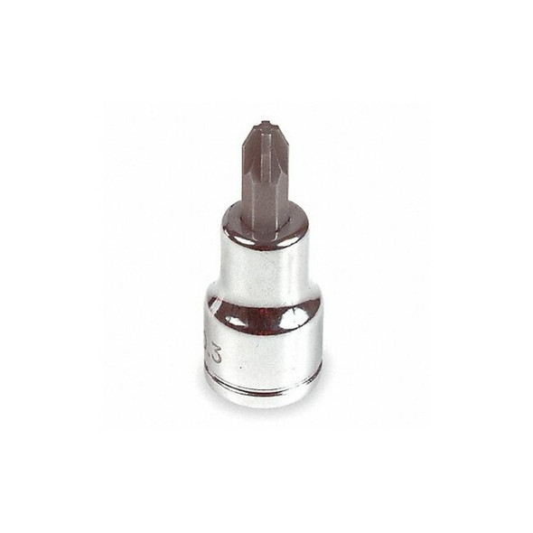 Westward Socket Bit, Steel, 3/8 in, TpSz #1 3LE38