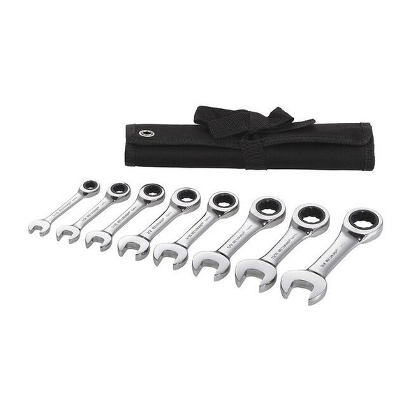 Westward Ratcheting Wrench Set,SAE,8 pcs. 54DG30
