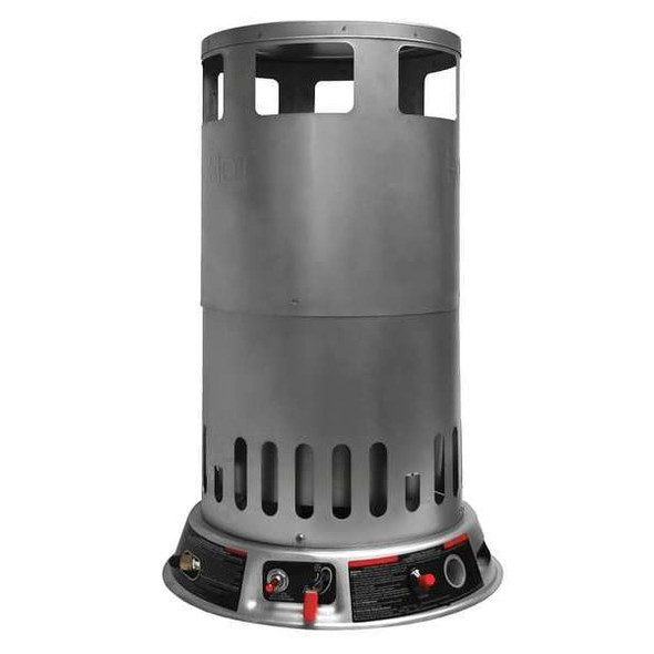 Dayton Portable Gas Floor Heater, LP, Matchless Piezo, 15 7/8 in Wx 15 7/8 in L 6BY74
