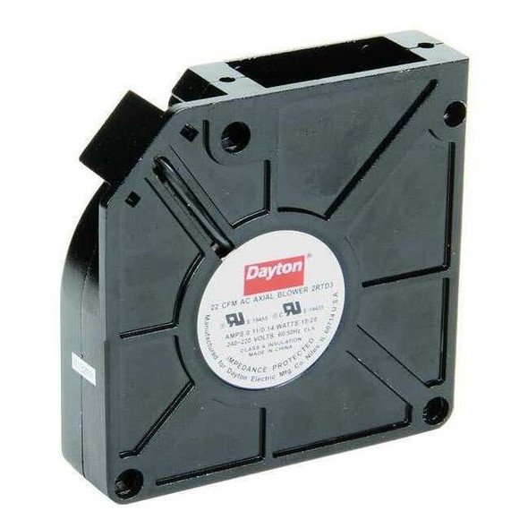 Dayton Axial Blower, Square, 230V AC, 1 Phase, Aluminum, 4 3/4 in W. 2RTD3