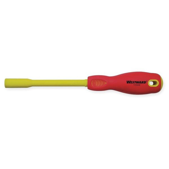 Westward Nut Driver,1/4 in.,Hollow,Ergo,Ins,5 in. 1YXK9