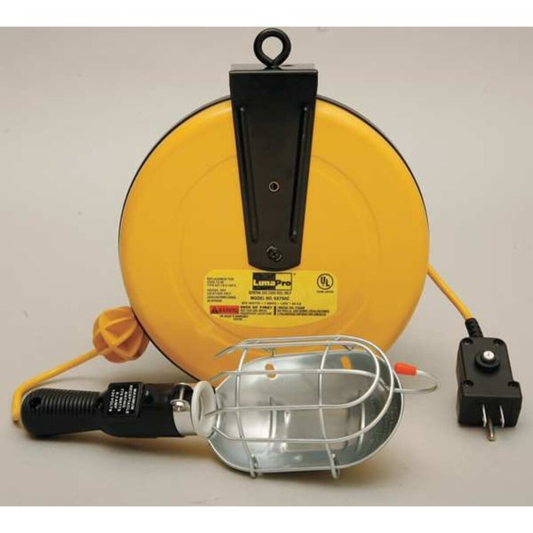 Lumapro LUMAPRO Incandescent Cord Reel Light, Max. Amps: 7.0 A 6X756