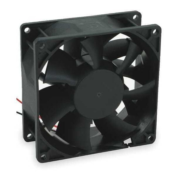 Standard Square Axial Fan, Square, 48V DC, - Phase, PBT Plastic, 3 1/8 in W.