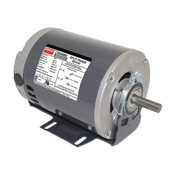 Dayton Mtr, 1/2, 1/4HP, 1725/1140RPM,  230V 5K556
