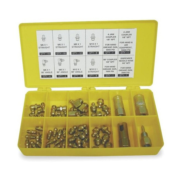 Westward Grease Fitting Kit,Metric 2CAN8