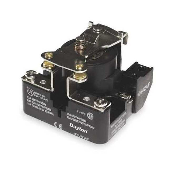Dayton Surface, Open Power Relay, 40 A, 4 Pins, Screw 5YZ79