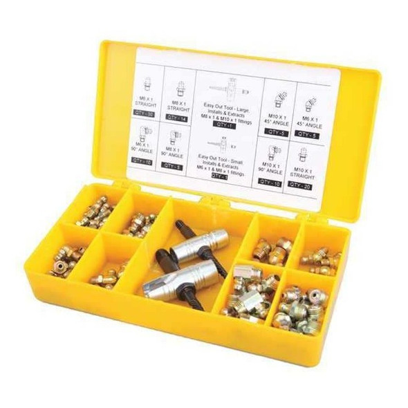 Westward Grease Fitting and Install Kit,Metric 5NUF3