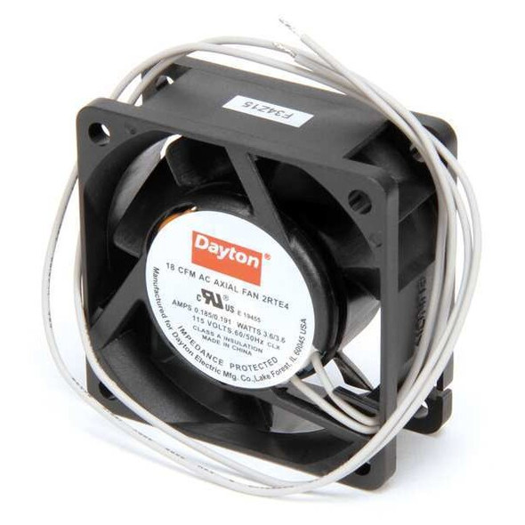 Dayton Axial Fan, Square, 115V AC, 1 Phase, PBT Plastic, 2 3/8 in W. 2RTE4