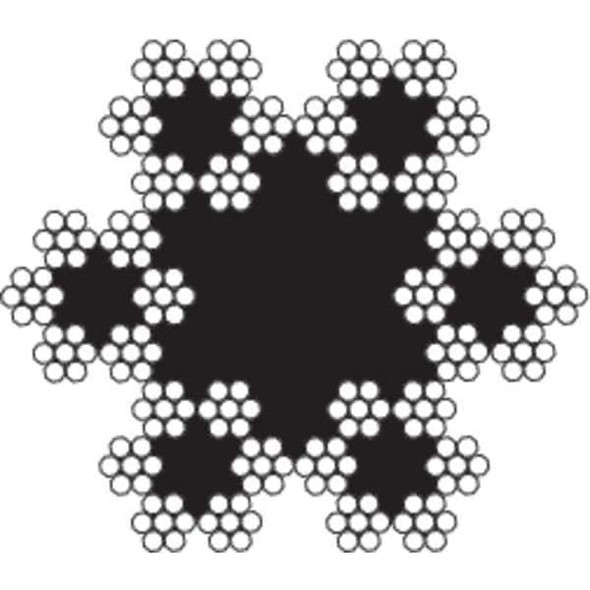 Manufacturer Varies Cable,3/8 In,L 25 Ft,WLL 1320 Lb 2TAW5