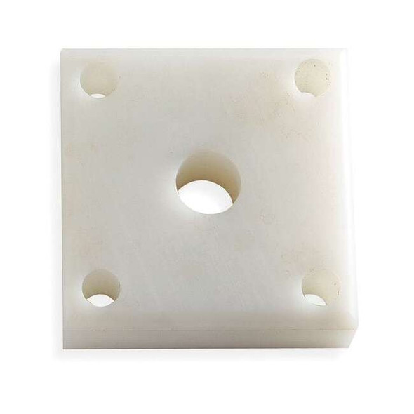 Dayton 1F554 UHMW-PE Flange Mount Bearing, Solid Rigid (4 Bolt) 1F554
