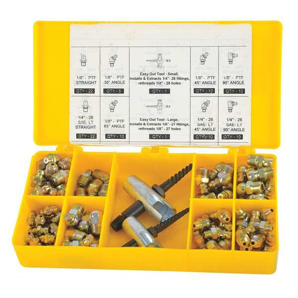 Westward Grease Fitting and Install Kit,SAE 5NUF2